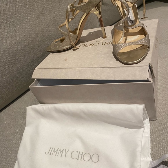 Jimmy Choo Dusty Glitter shoes size 38.5 - Picture 3 of 14